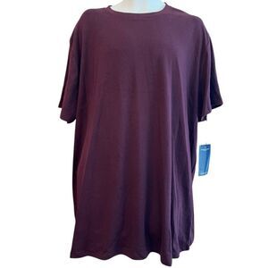 Straight Faded NY Size 2XB Extra Big Short Sleeve T Shirt NWT Plumb Maroon